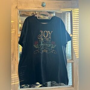 A73 NWT Maurice’s | Black Graphic Tee with Joy in the Journey Print